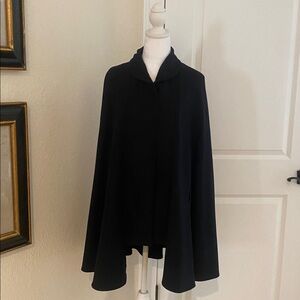 Emporio Armani Classic Black Cape Outerwear